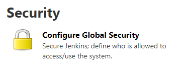 Configure Global Security